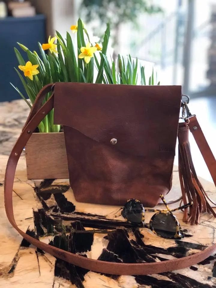 The Peyton Crossbody Leather Bag Liv & B Designs