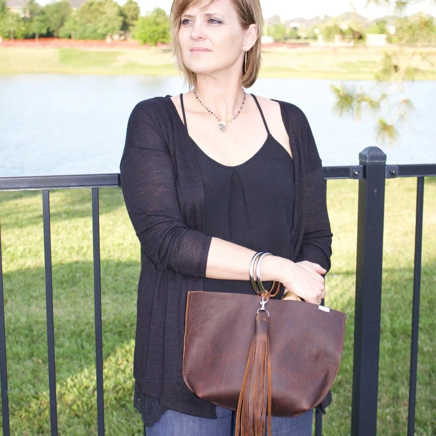 Carried Away Leather Bag Liv & B Designs
