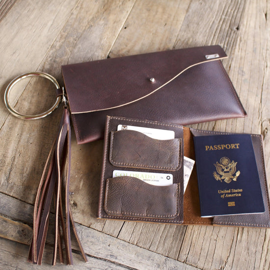 Find Your Adventure Leather Passport Book Liv & B Designs