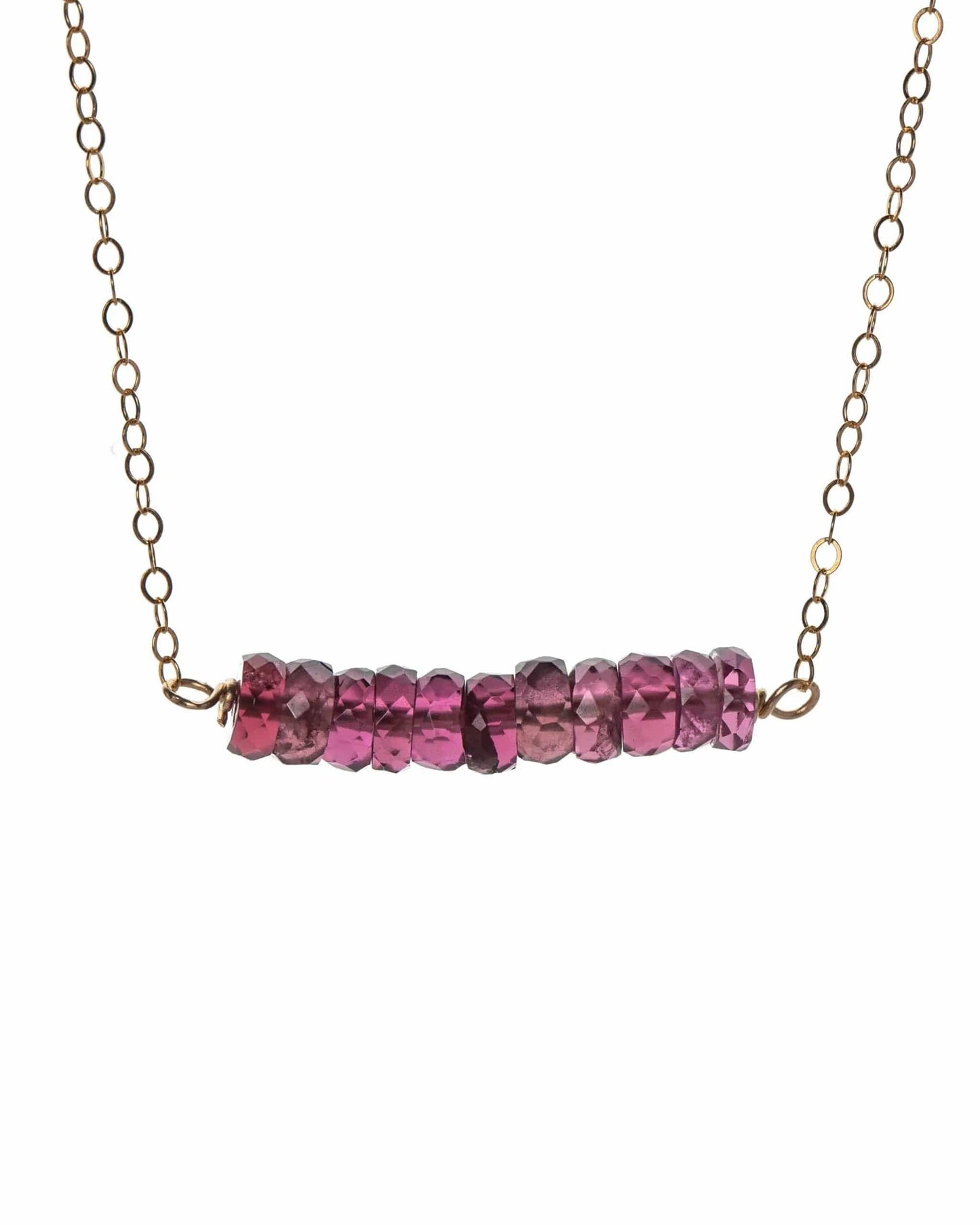 Gemstone Bar Necklace Liv & B Designs