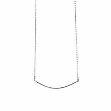 Rounded Bar Sterling Silver Necklace Liv & B Designs