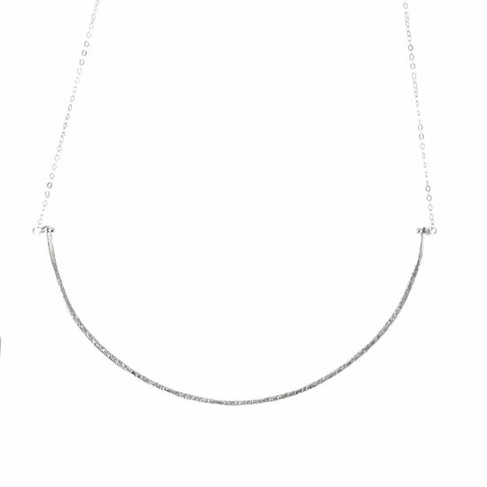 Rounded Bar Sterling Silver Necklace Liv & B Designs