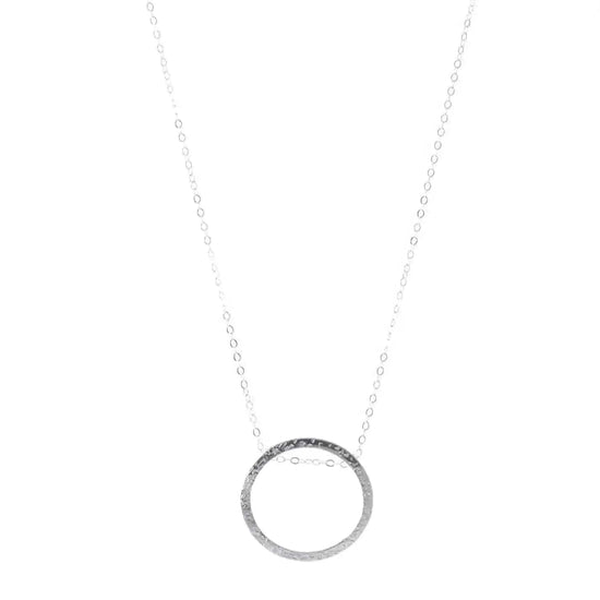 Aligned Circle Sterling Silver Necklace Liv & B Designs