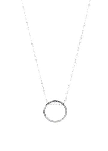 Aligned Circle Sterling Silver Necklace Liv & B Designs