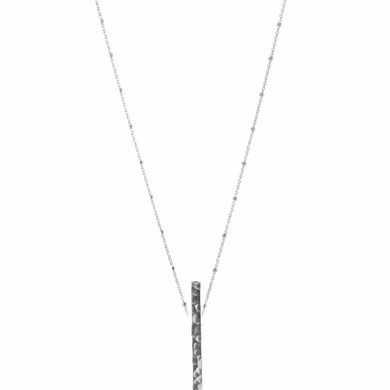 Aligned Solid Sterling Silver Bar Necklace Liv & B Designs