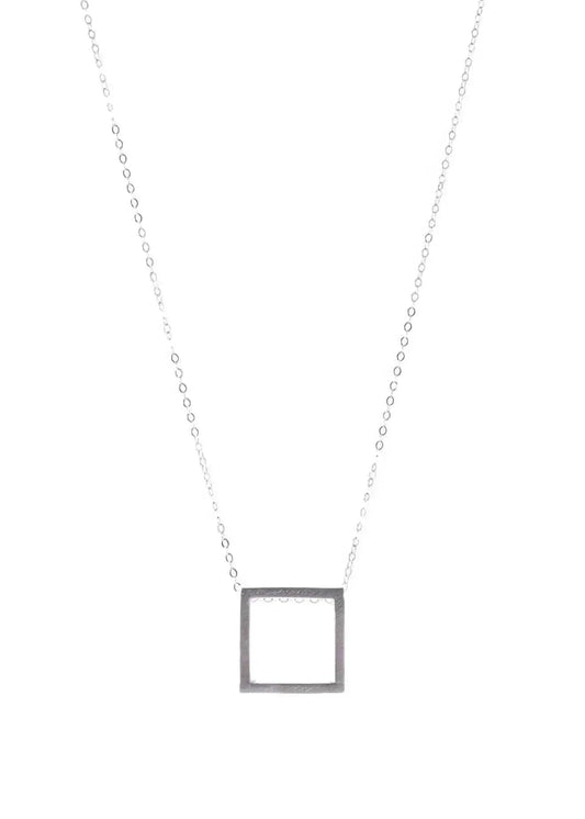 Aligned Square Sterling Silver Necklace Liv & B Designs