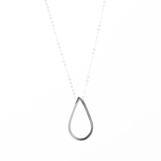 Aligned Teardrop Sterling Silver Necklace Liv & B Designs