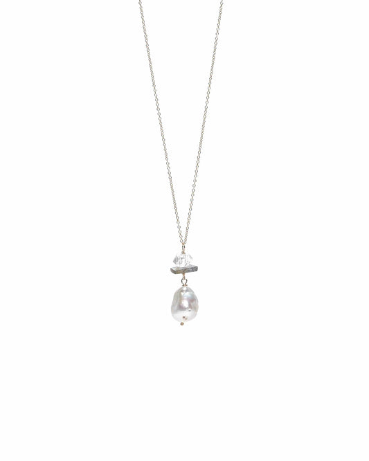 Baroque pearl and Labradorite Necklace Liv & B Designs
