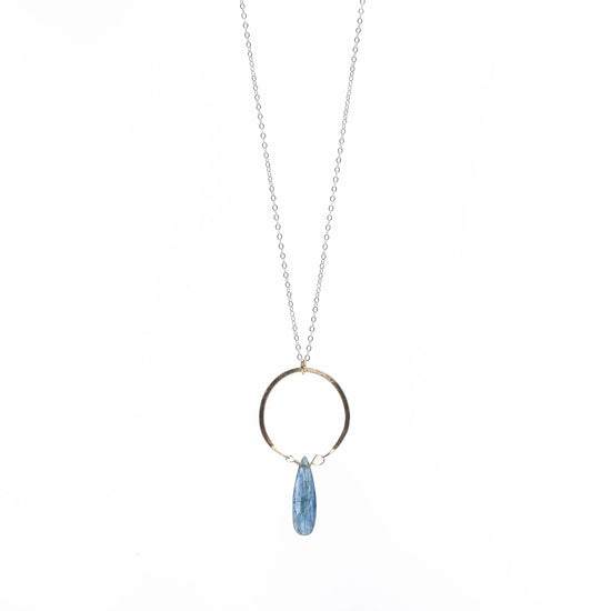 Gold Fill Kyanite Hoop Necklace Liv & B Designs