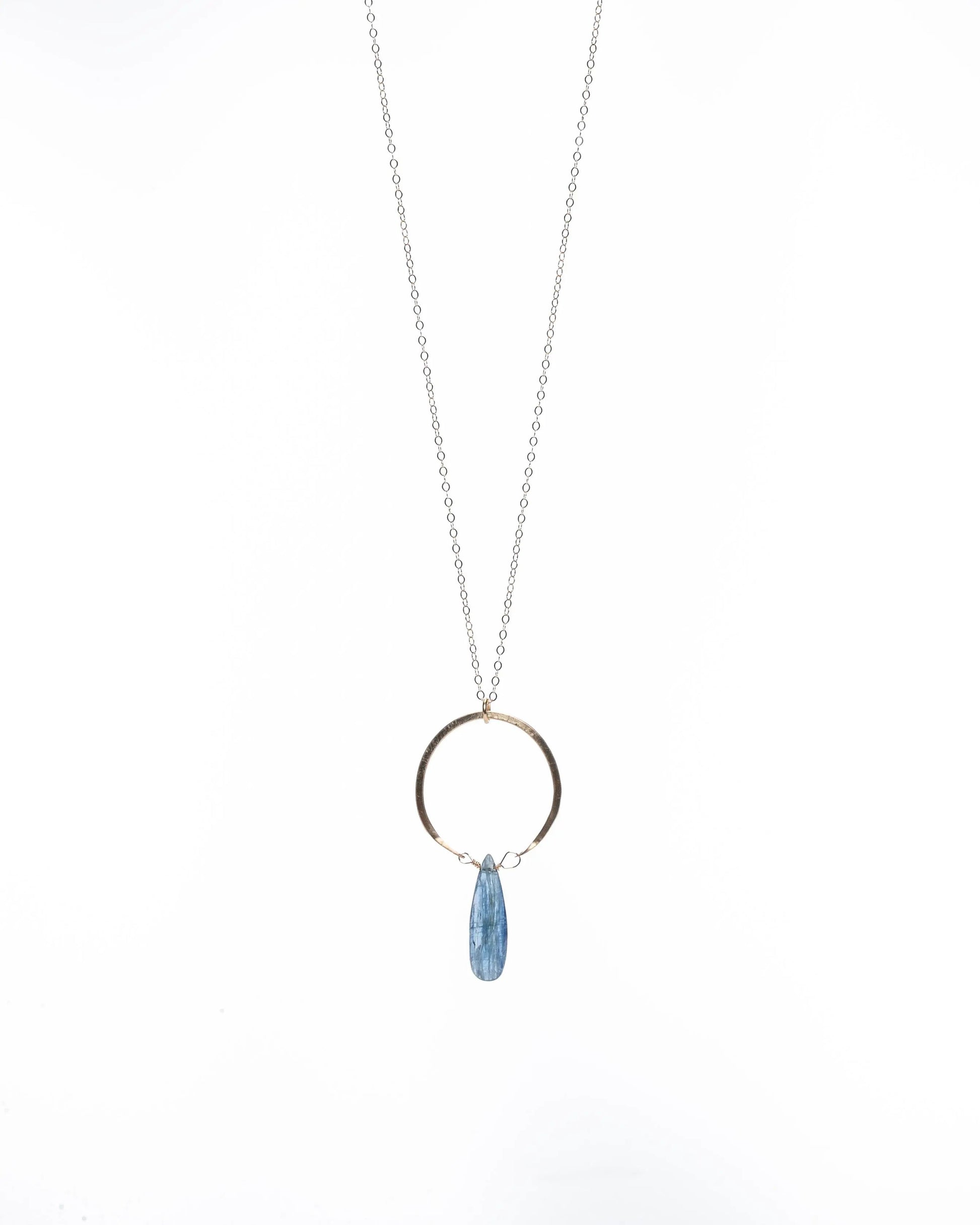 Gold Fill Kyanite Hoop Necklace Liv & B Designs
