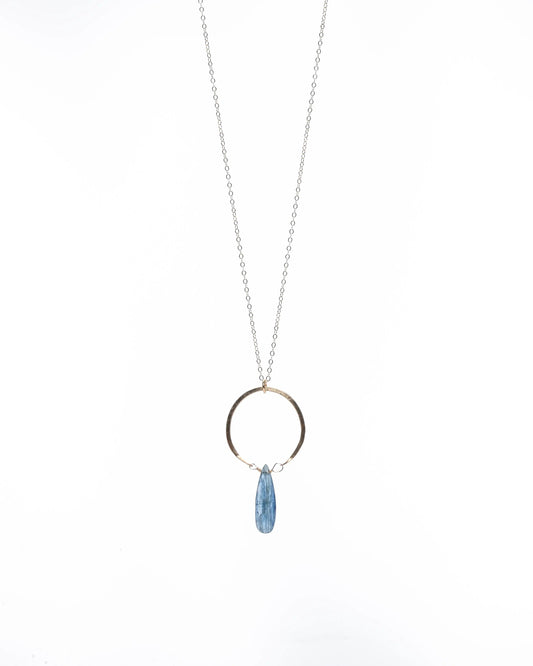 Gold Fill Kyanite Hoop Necklace Liv & B Designs