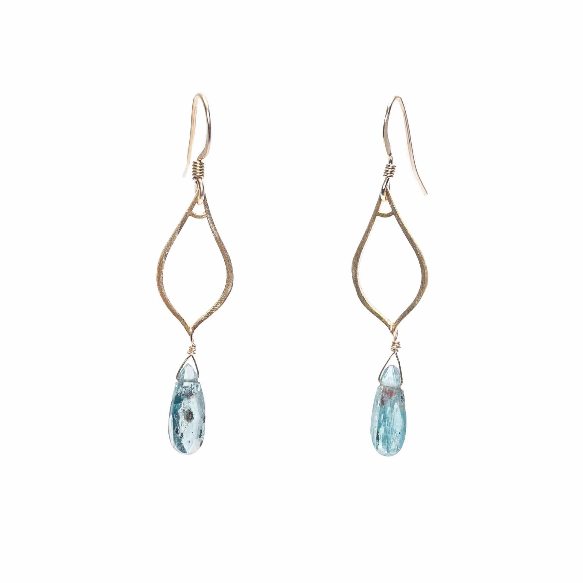 Gold Fill Kyanite Hoop Necklace Liv & B Designs