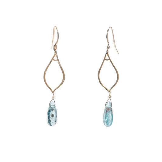 Gold Fill Kyanite Hoop Necklace Liv & B Designs