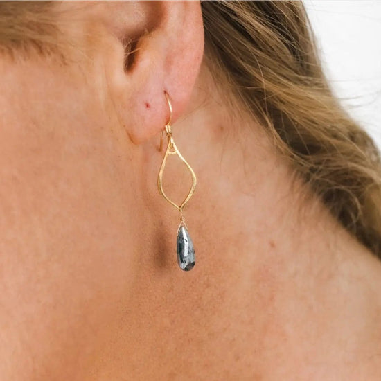 Gold Fill Kyanite Hoop Necklace Liv & B Designs