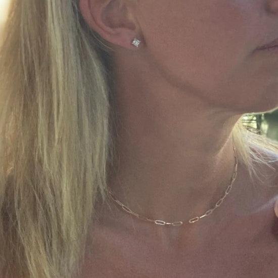 Liv & B Designs Necklace Gold Fill Paperclip Chain Necklace