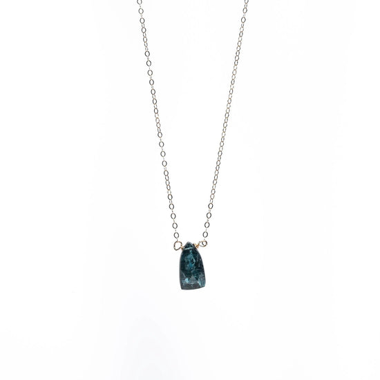 Insightful Teal Kyanite Sterling Silver Necklace Liv & B Designs
