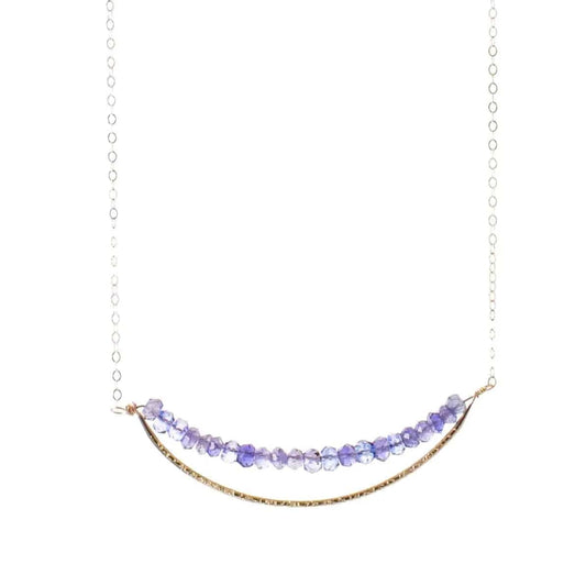 Marin Gemstone Bar Gold Fill Necklace Liv & B Designs