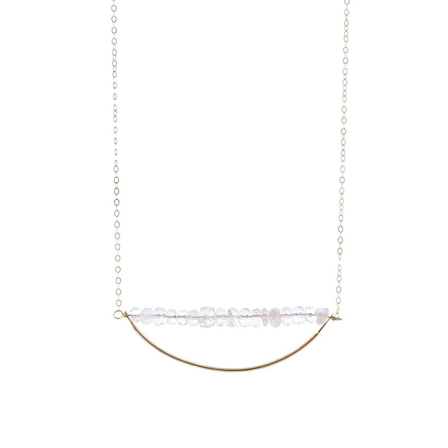 Marin Gemstone Bar Gold Fill Necklace Liv & B Designs