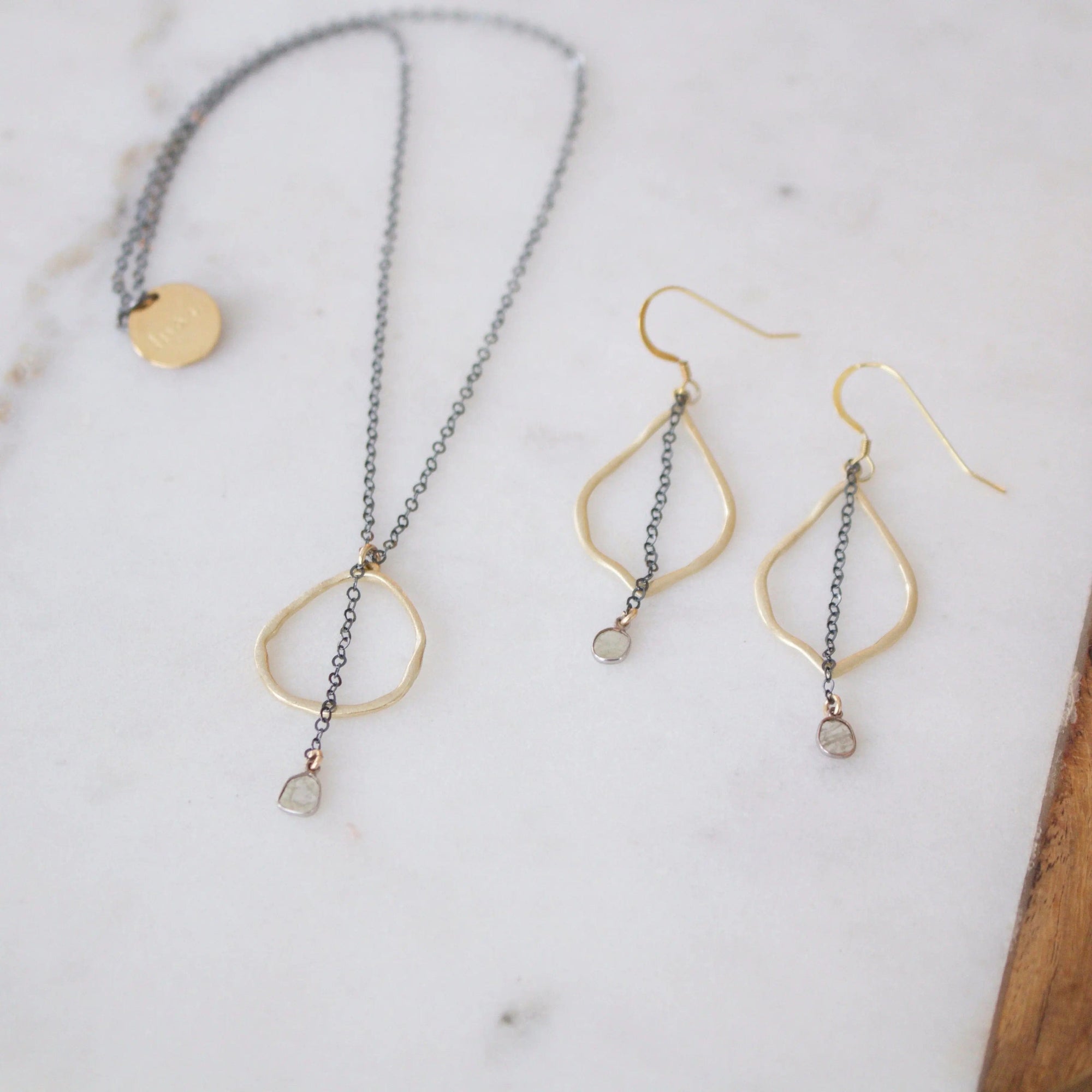 Moxie 14K Gold Fill Diamond Slice Necklace Liv & B Designs