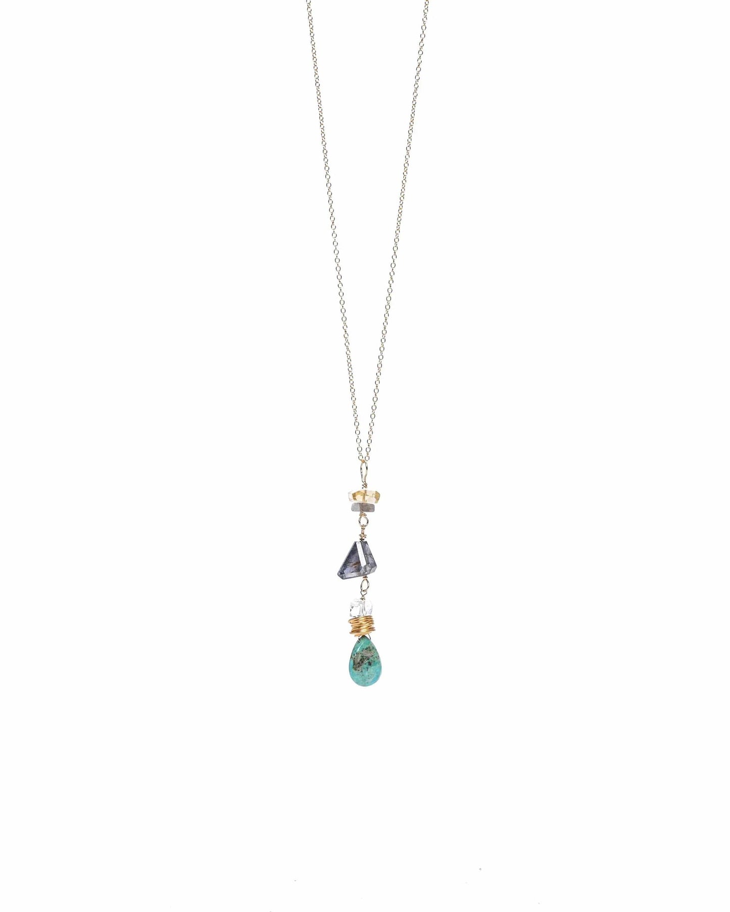Stacked Gemstone Necklace Liv & B Designs