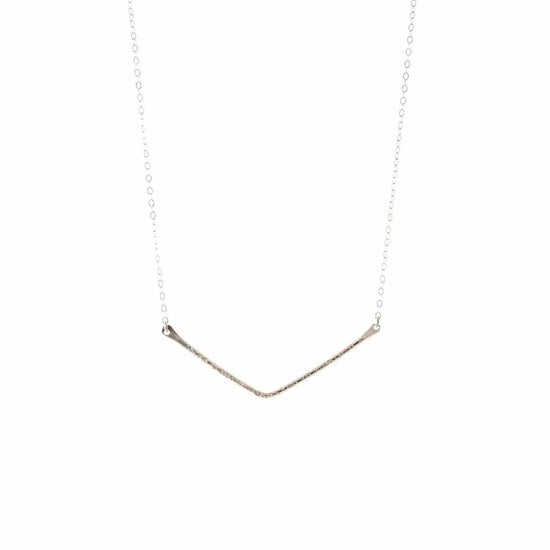 Evelyn Gold Bent Bar Necklace Liv & B Designs