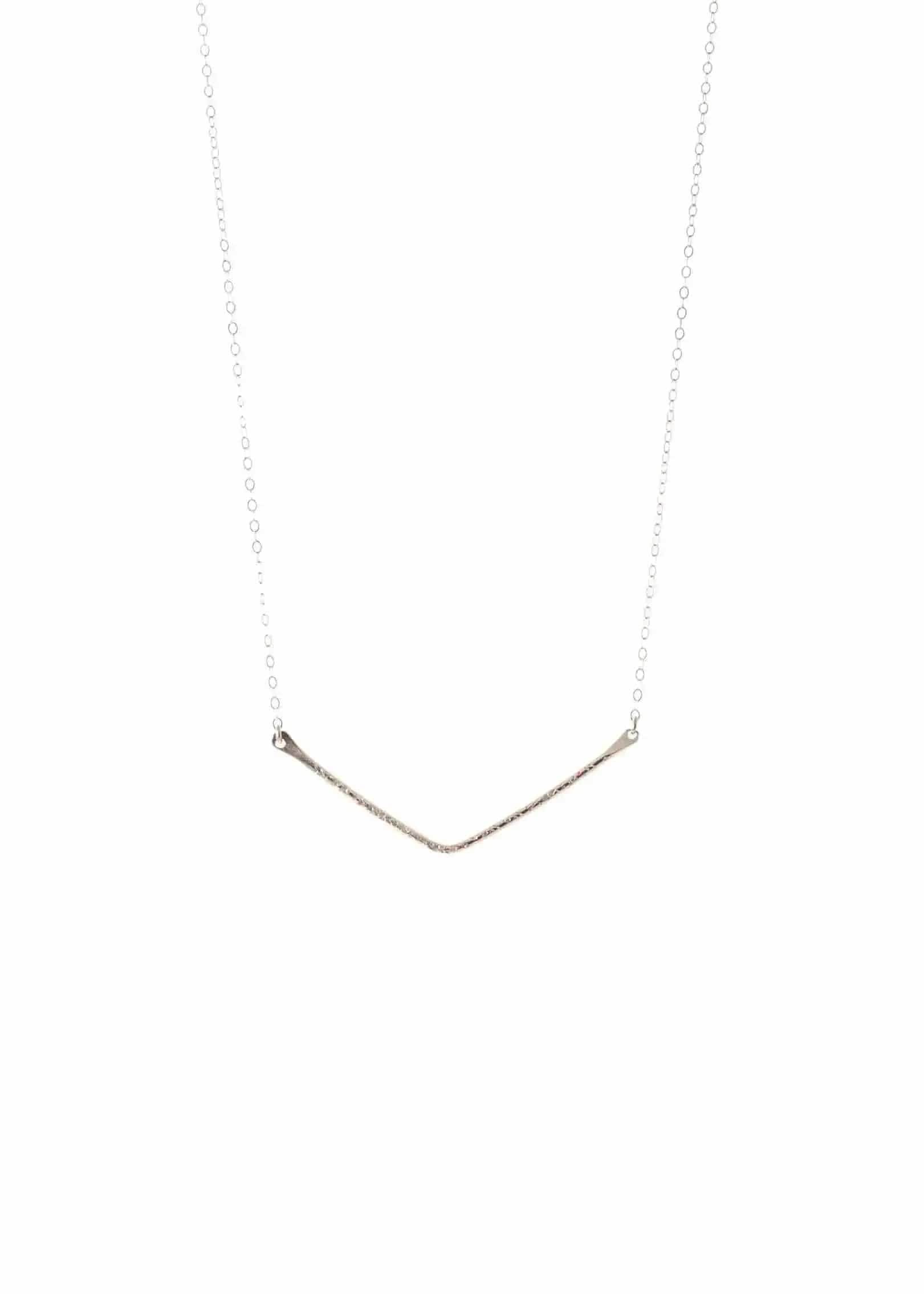 Evelyn Gold Bent Bar Necklace Liv & B Designs