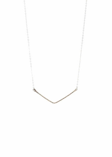 Evelyn Gold Bent Bar Necklace Liv & B Designs