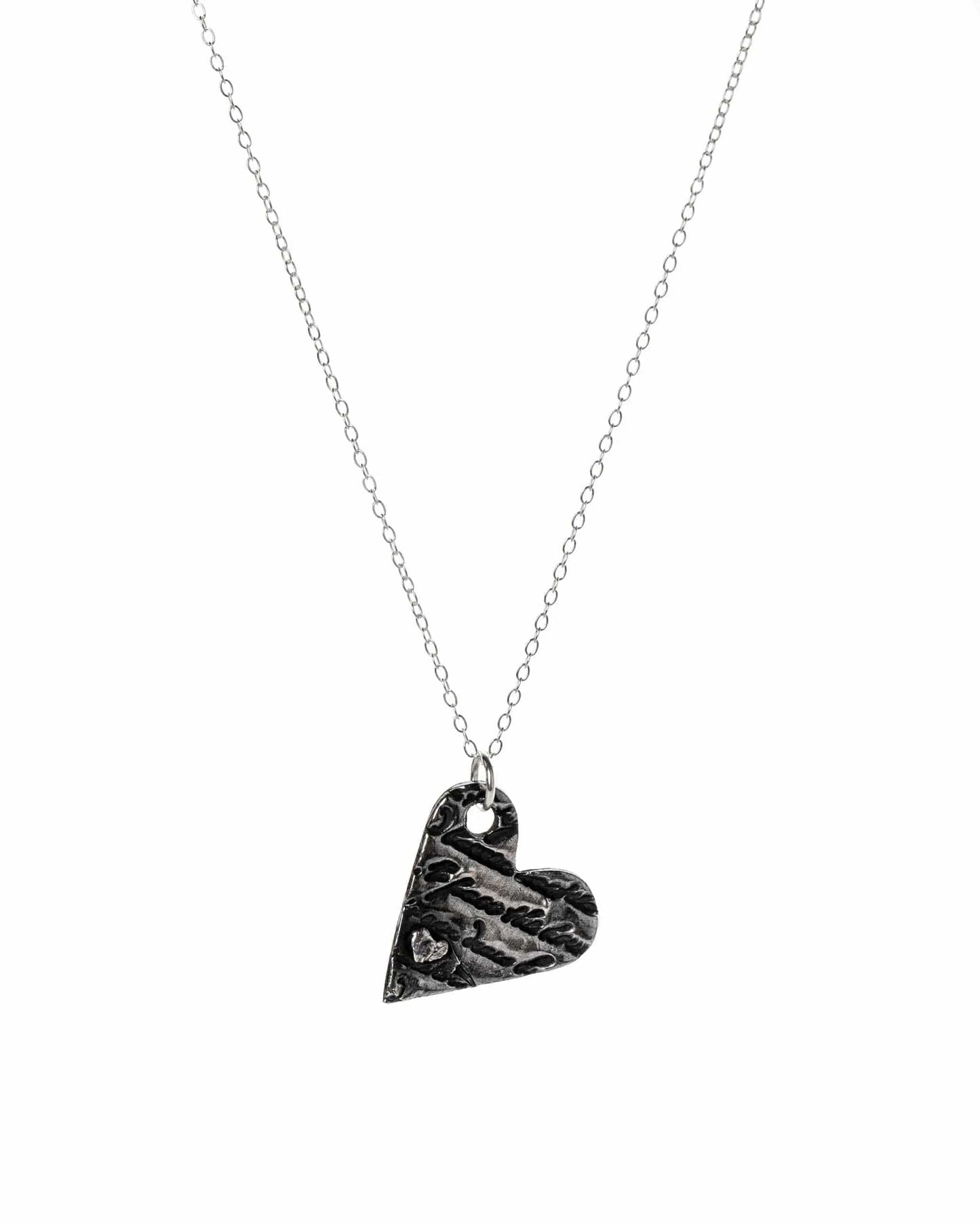 Pure Silver Love Letter Heart Necklace Liv & B Designs