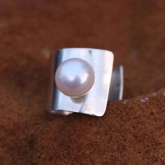 Charming Sterling Silver and Pearl Ring Liv & B Designs