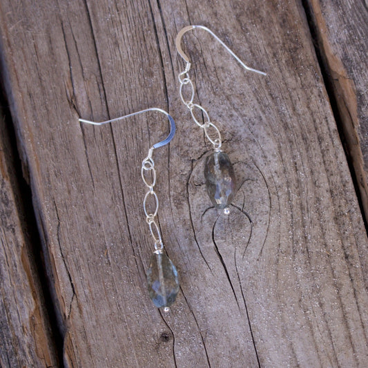 Copper Aquamarine Earrings Liv & B Designs