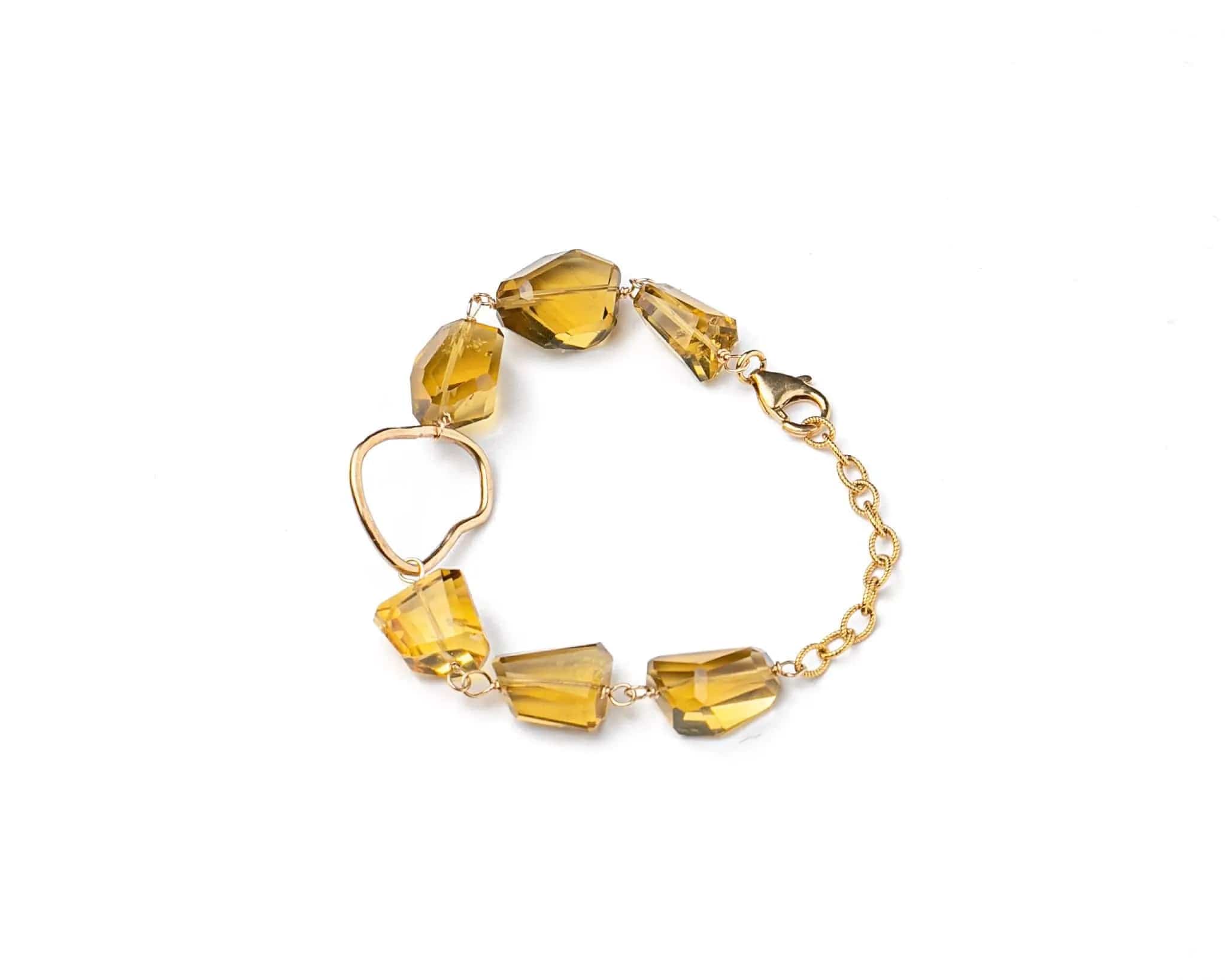 Whiskey Quartz 14K Gold Fill Bracelet Liv B Designs