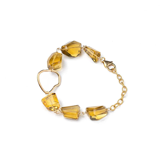 Whiskey Quartz 14K Gold Fill Bracelet Liv & B Designs