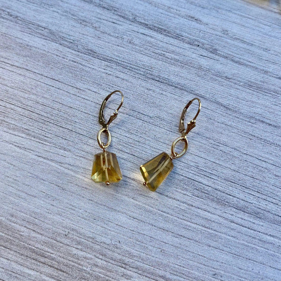 Whiskey Quartz 14K Gold Fill drops Liv & B Designs