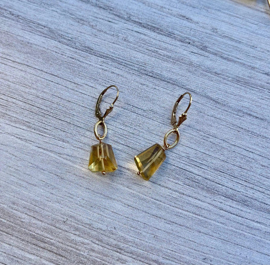 Whiskey Quartz 14K Gold Fill drops Liv & B Designs