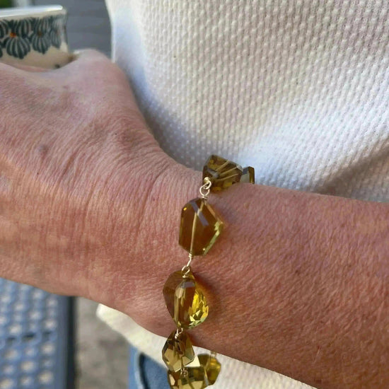 Whiskey Quartz 14K Gold Fill drops Liv & B Designs