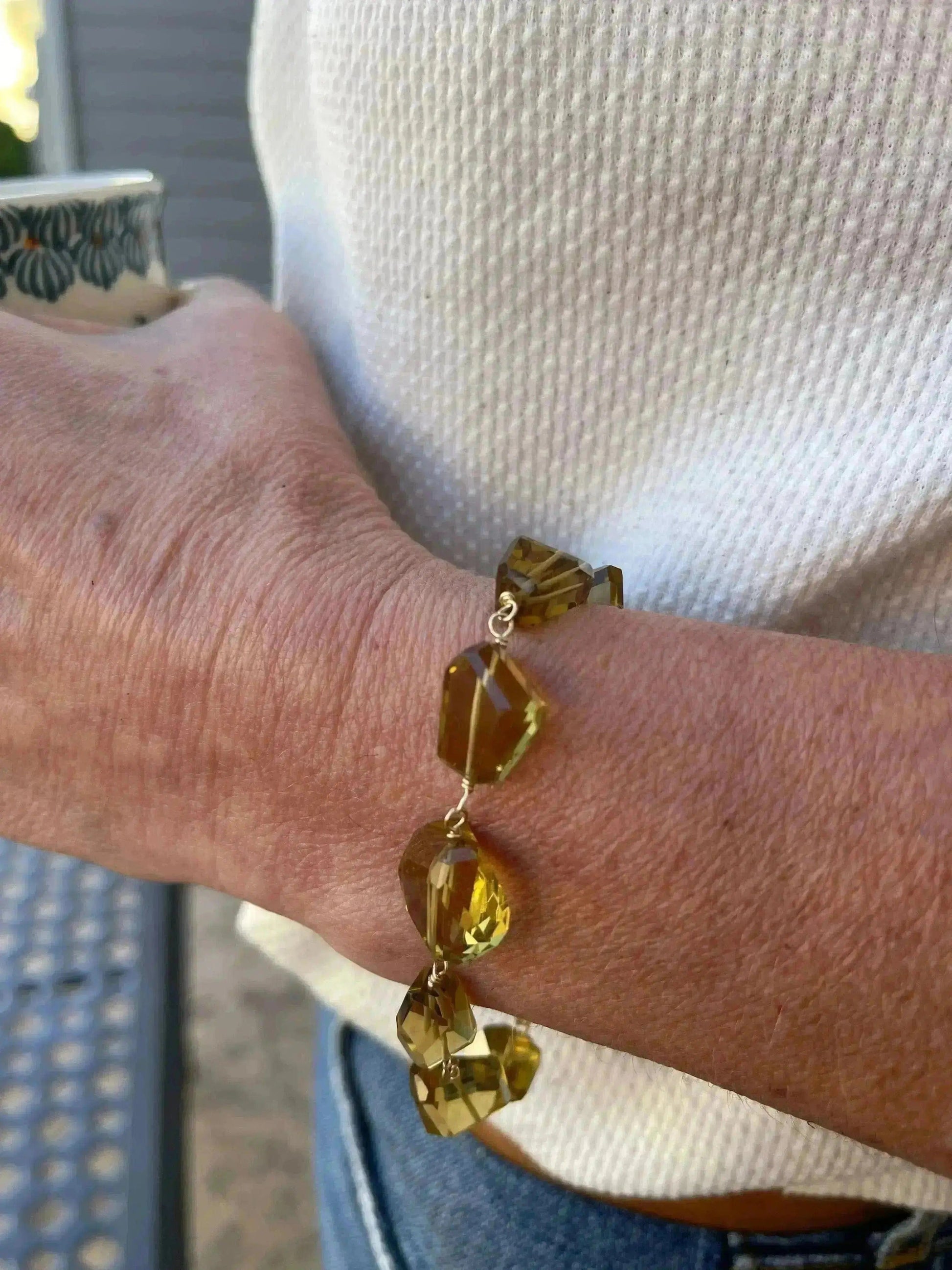 Whiskey Quartz 14K Gold Fill drops Liv & B Designs