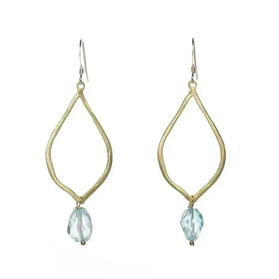 Gemstone Long Vermeil Teardrops Liv & B