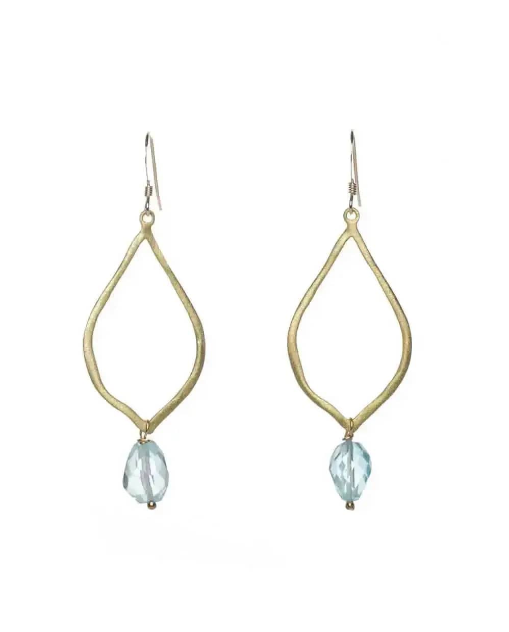 Gemstone Long Vermeil Teardrops Liv & B