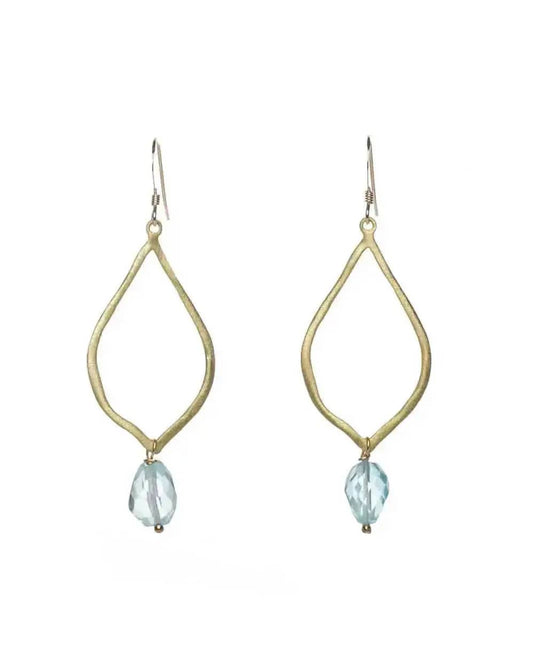 Gemstone Long Vermeil Teardrops Liv & B
