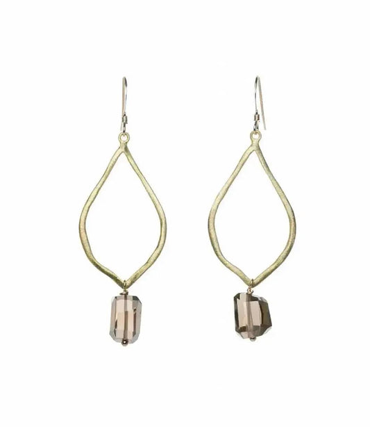 Gemstone Long Vermeil Teardrops Liv & B