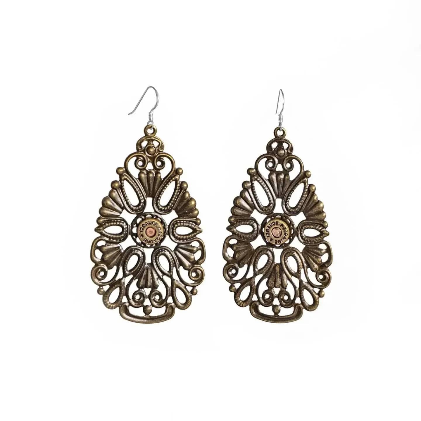 Large Bullet Filigree Earrings Liv & B