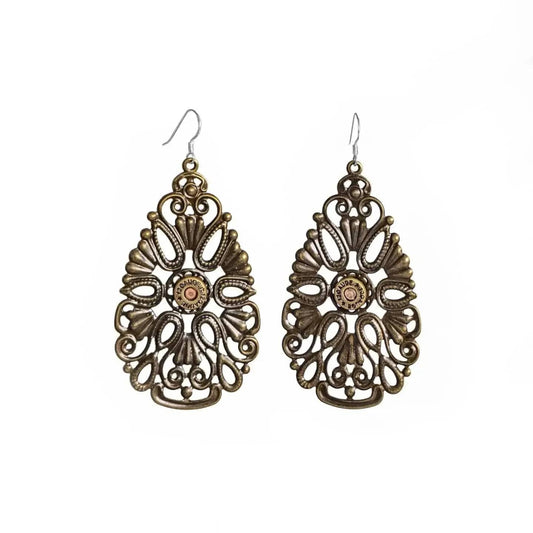 Large Bullet Filigree Earrings Liv & B