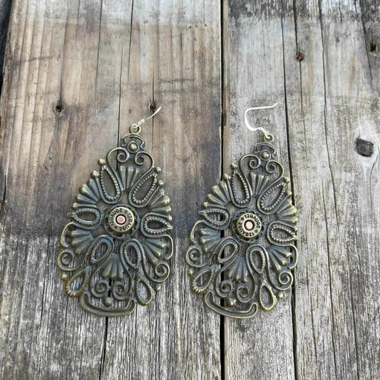 Large Bullet Filigree Earrings Liv & B