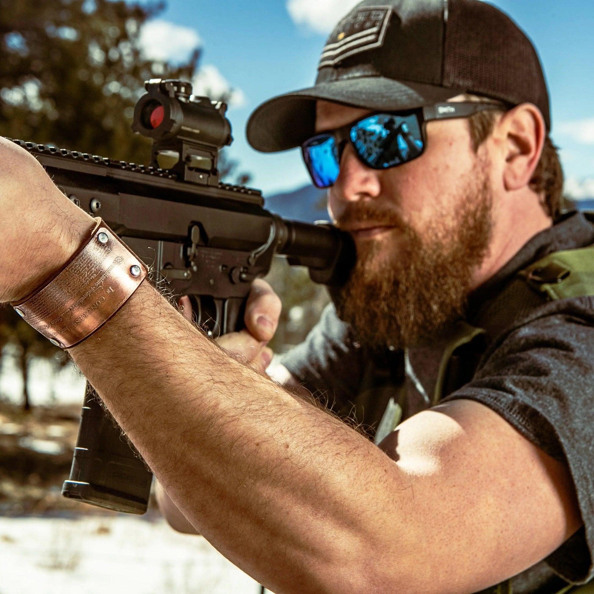 Declaration Copper and Leather Bracelet Liv & B