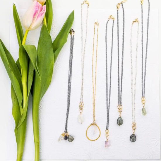 Mixed metal Gemstone Liv & B