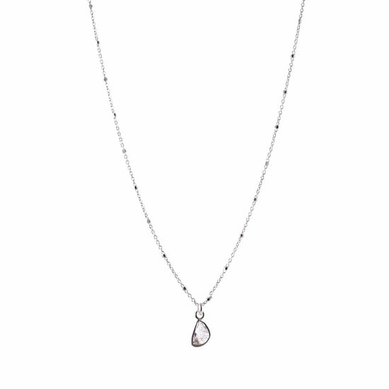 Diamond Slice Sterling Silver Necklace Liv & B