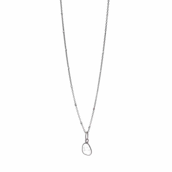 Diamond Slice Sterling Silver Necklace Liv & B
